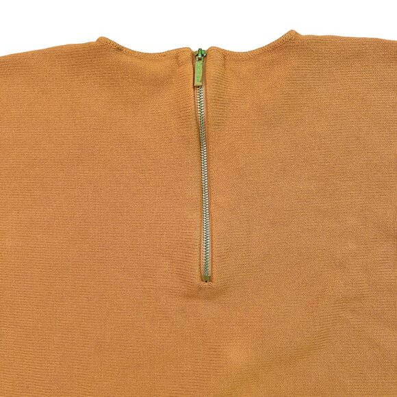 Michael Kors Mustard Yellow Knit Tunic Sweater 3/4 Sleeve Zipper Detail – Medium - Picture 10 of 16